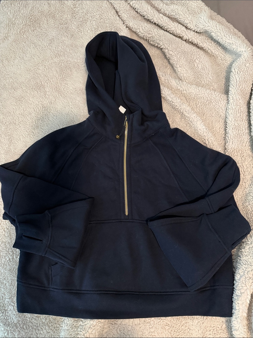 Lululemon Navy Half-Zip Hoodie Sweatshirt
